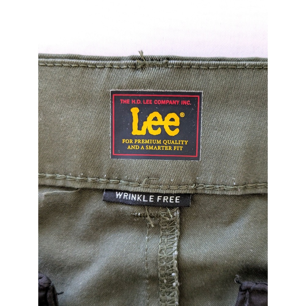 Lee Wrinkle Free Olive Green Straight Leg Chino Pants Womens 16 Medium 104637534 - Picture 3 of 6